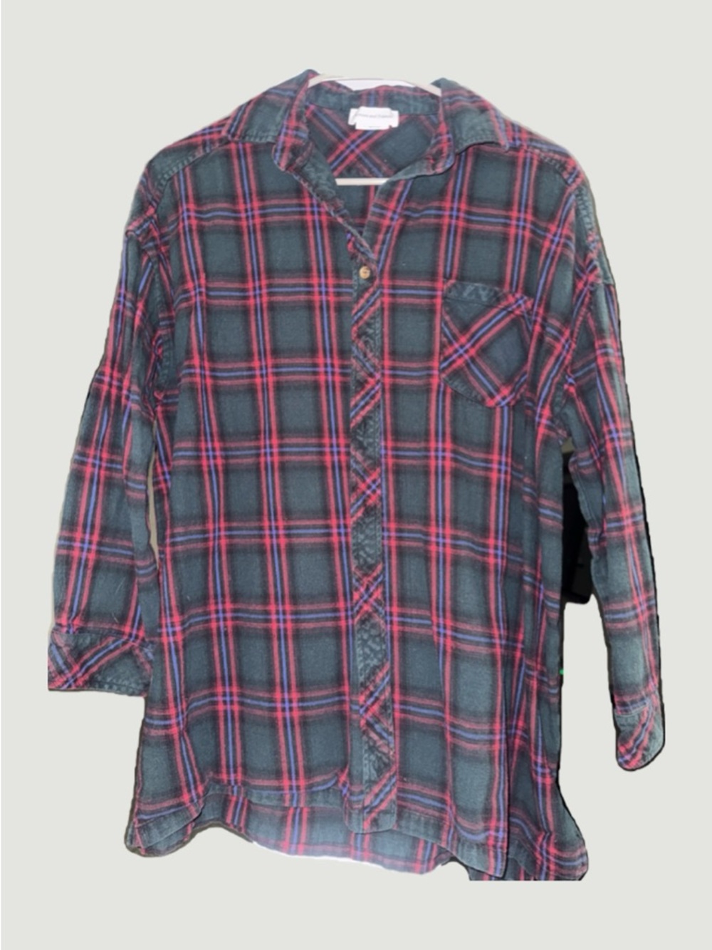 Lovers + Friends Black & Red Plaid Button-Down Shirt